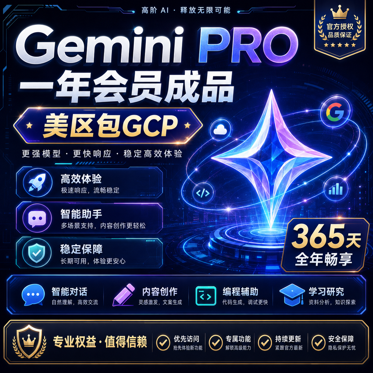 geminipro一年成品(美区包GCP)