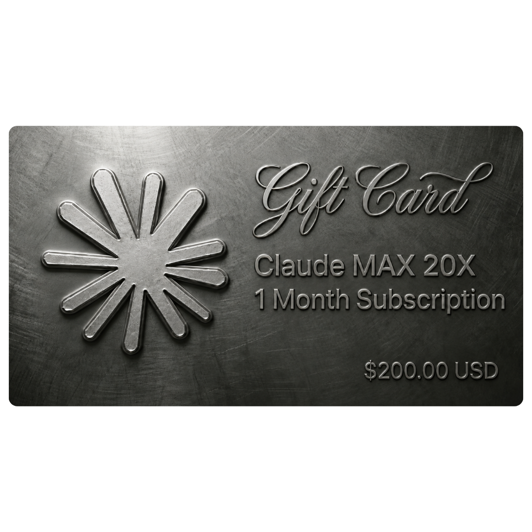 Claude MAX 20X | 200USD | 官方直冲 | 1个自然月